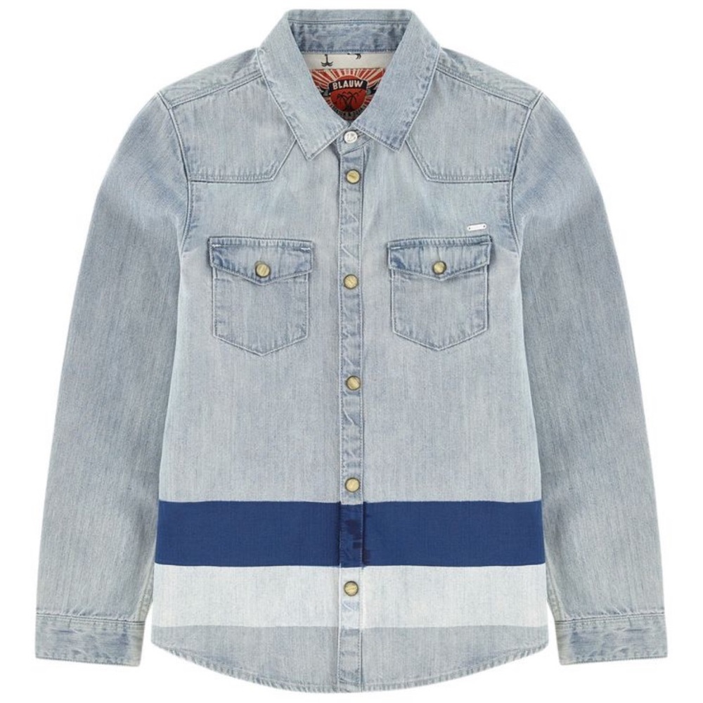 SCOTCH and SODA boys snap front shirt with stripes. Boys size 16